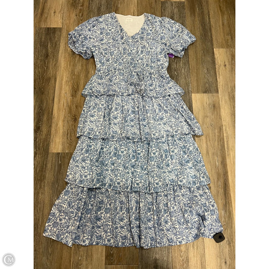 Dress Casual Maxi By Shop the Mint In Blue & White, Size: Xl