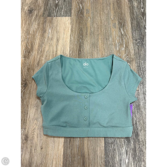 Athletic Top Short Sleeve By Alo In Green, Size: M