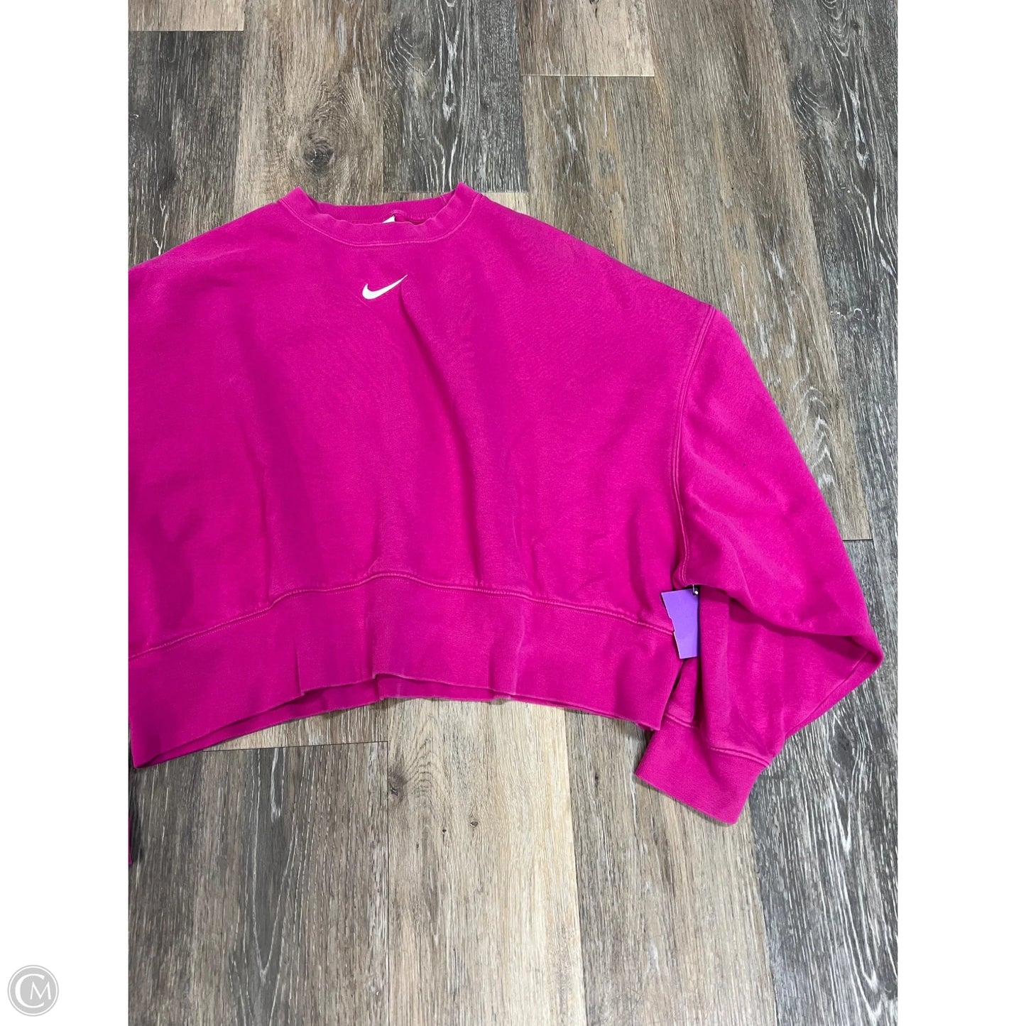 Athletic Sweatshirt Crewneck By Nike In Pink, Size: S
