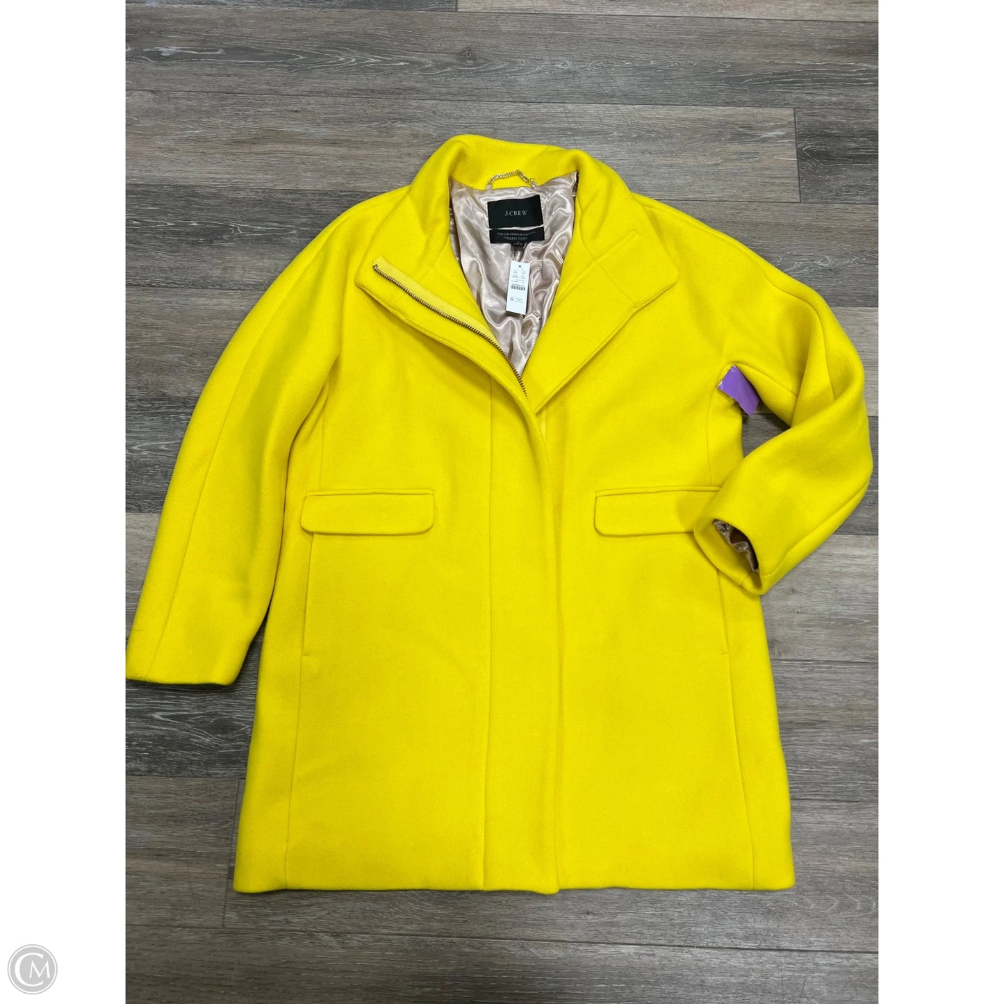 Coat Peacoat By J. Crew In Yellow, Size: 14