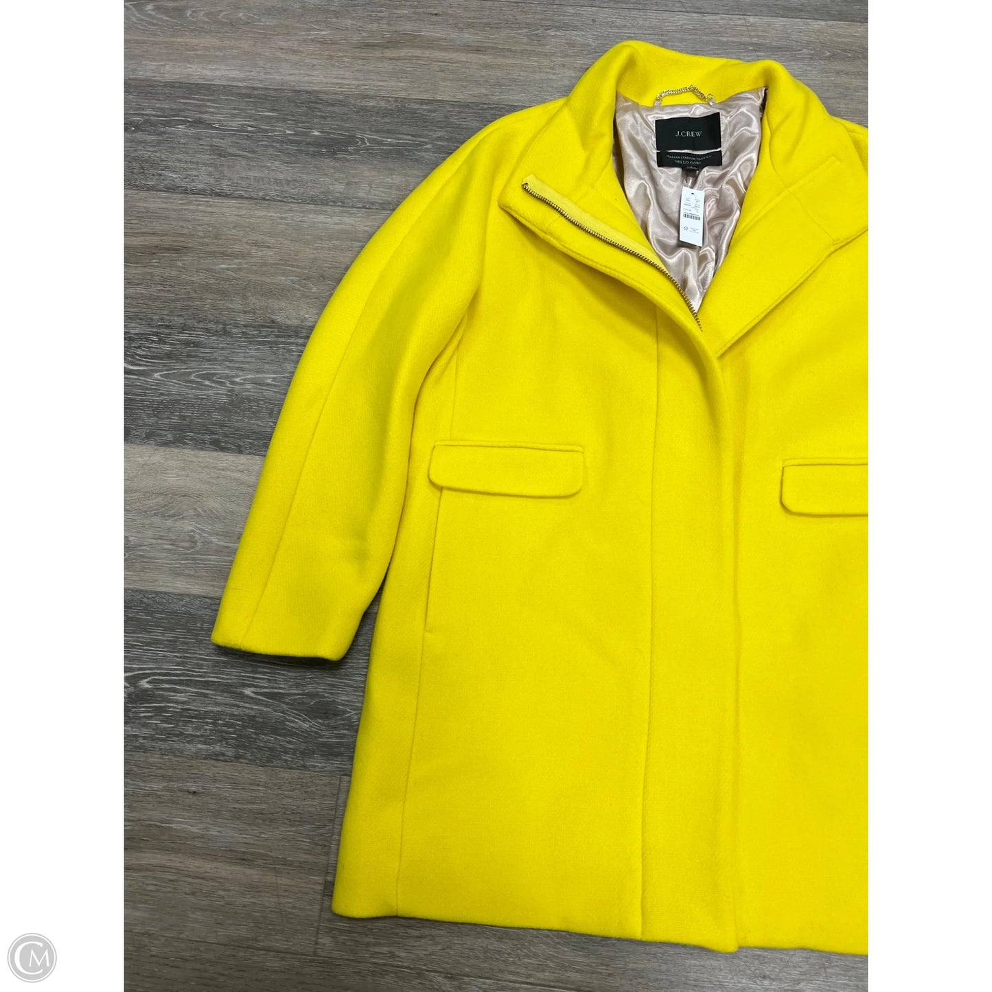 Coat Peacoat By J. Crew In Yellow, Size: 14