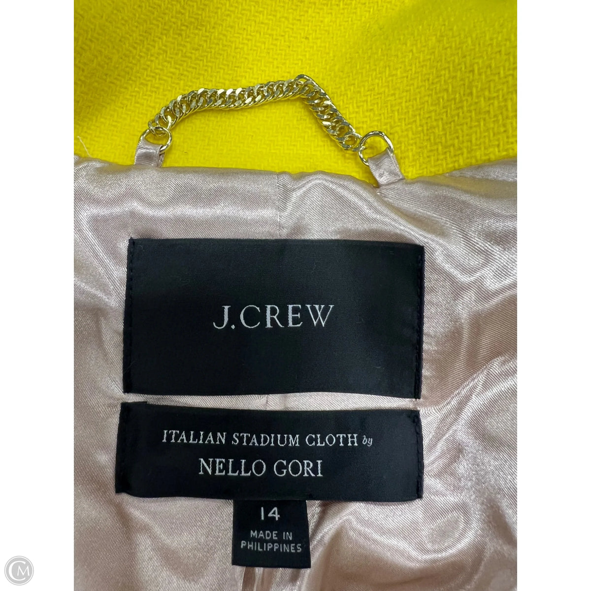 Coat Peacoat By J. Crew In Yellow, Size: 14