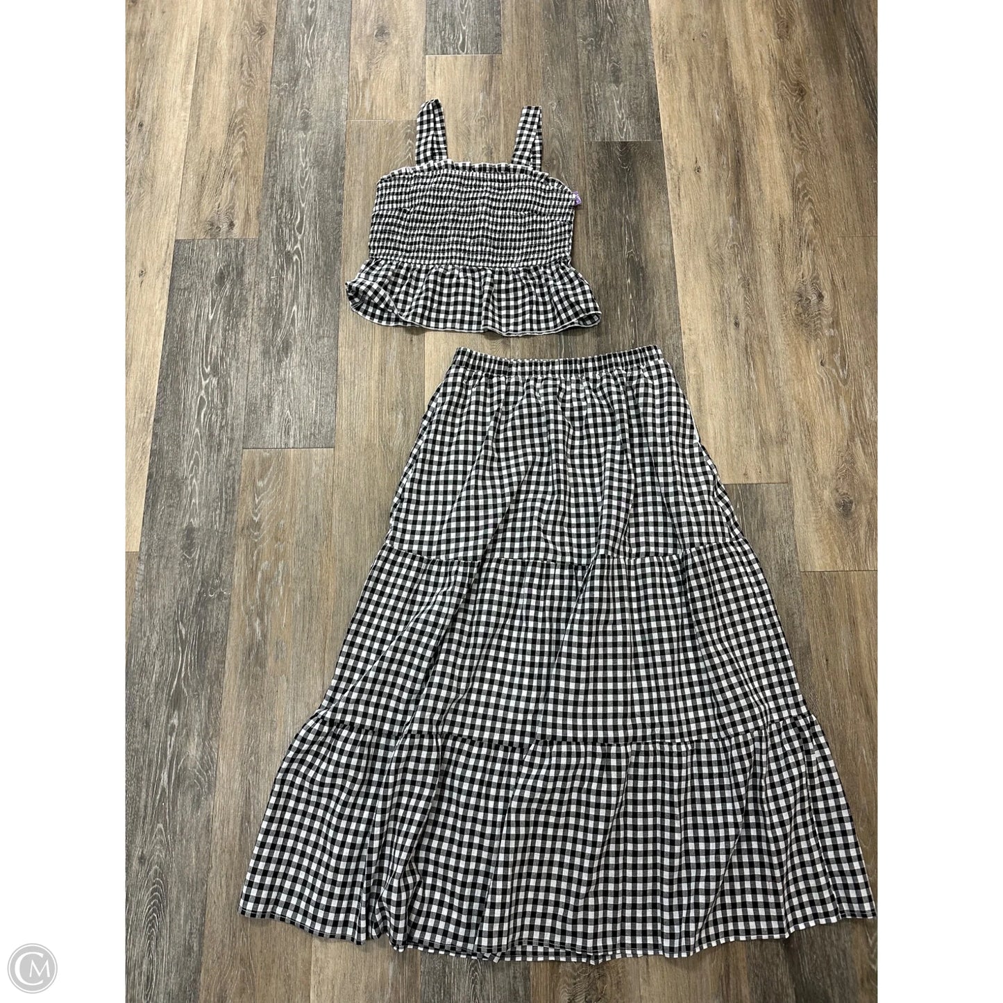 Skirt Set 2pc By Glamaker In Black & White, Size: M