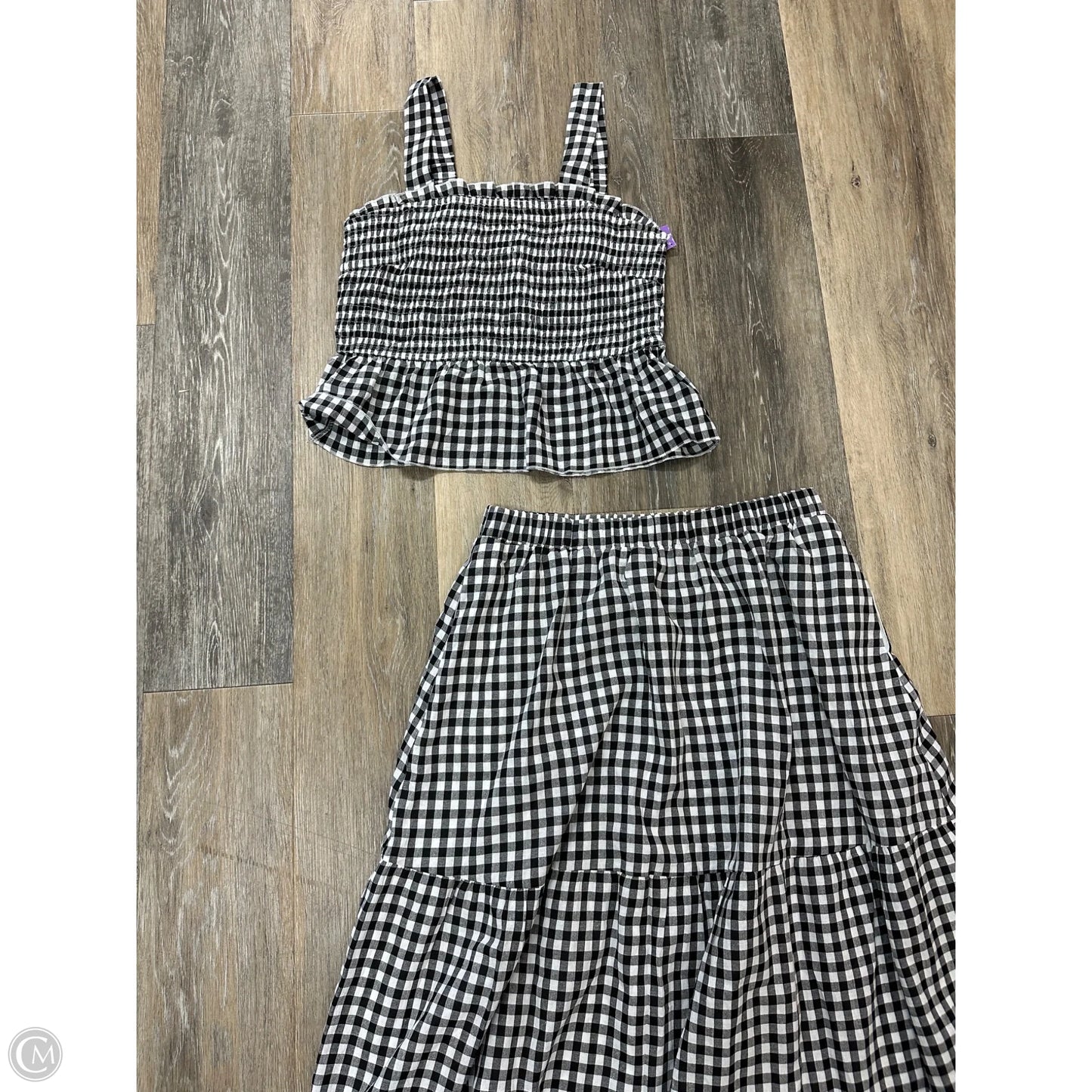 Skirt Set 2pc By Glamaker In Black & White, Size: M