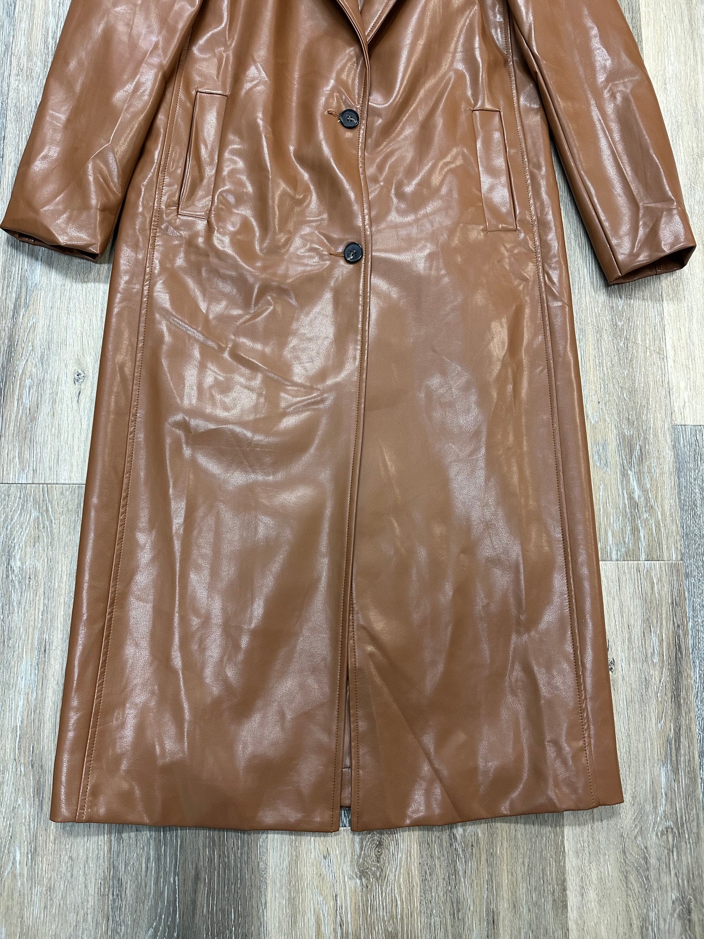 Coat Trench Coat By Know One Cares In Brown, Size: S
