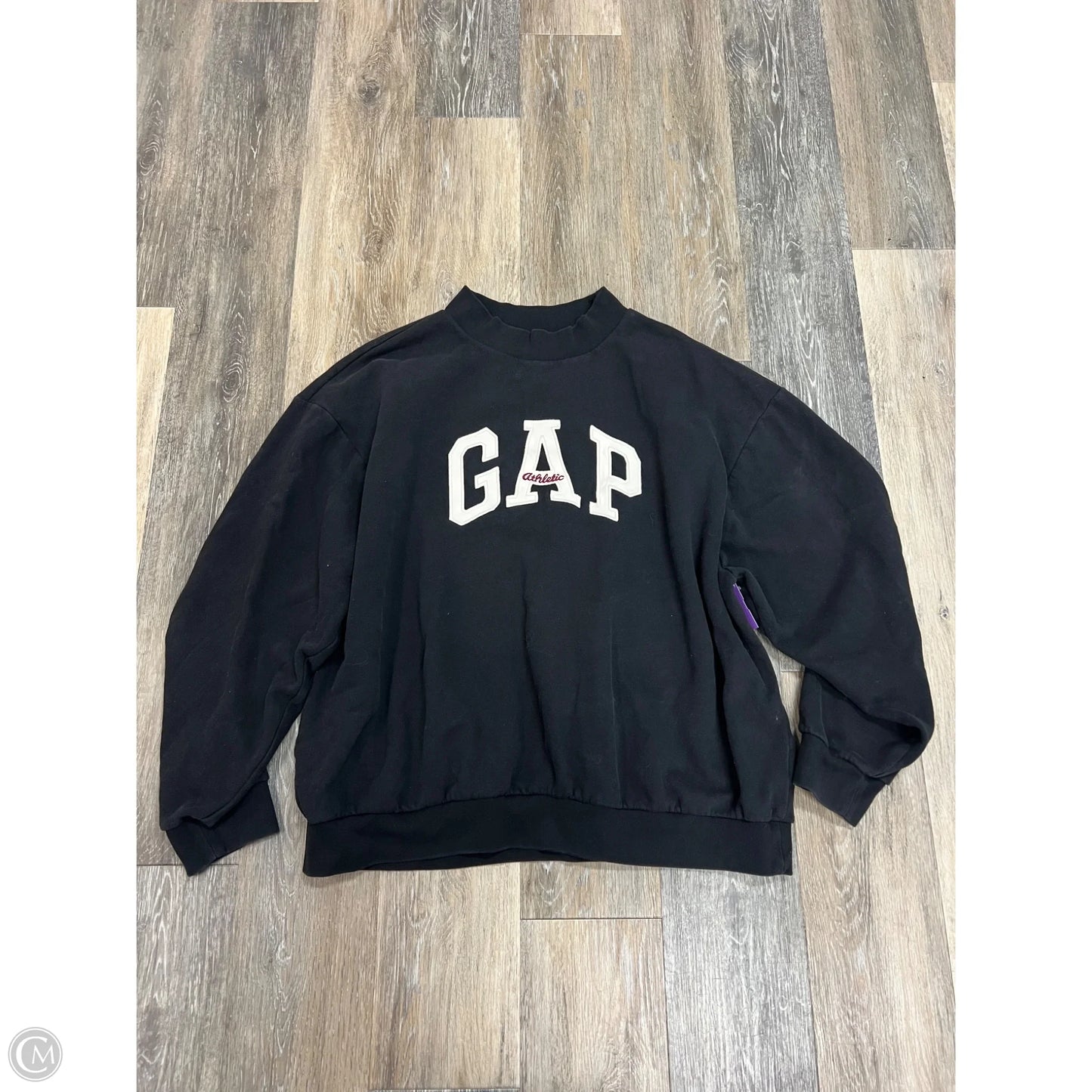 Athletic Sweatshirt Crewneck By Gap In Black, Size: Xl