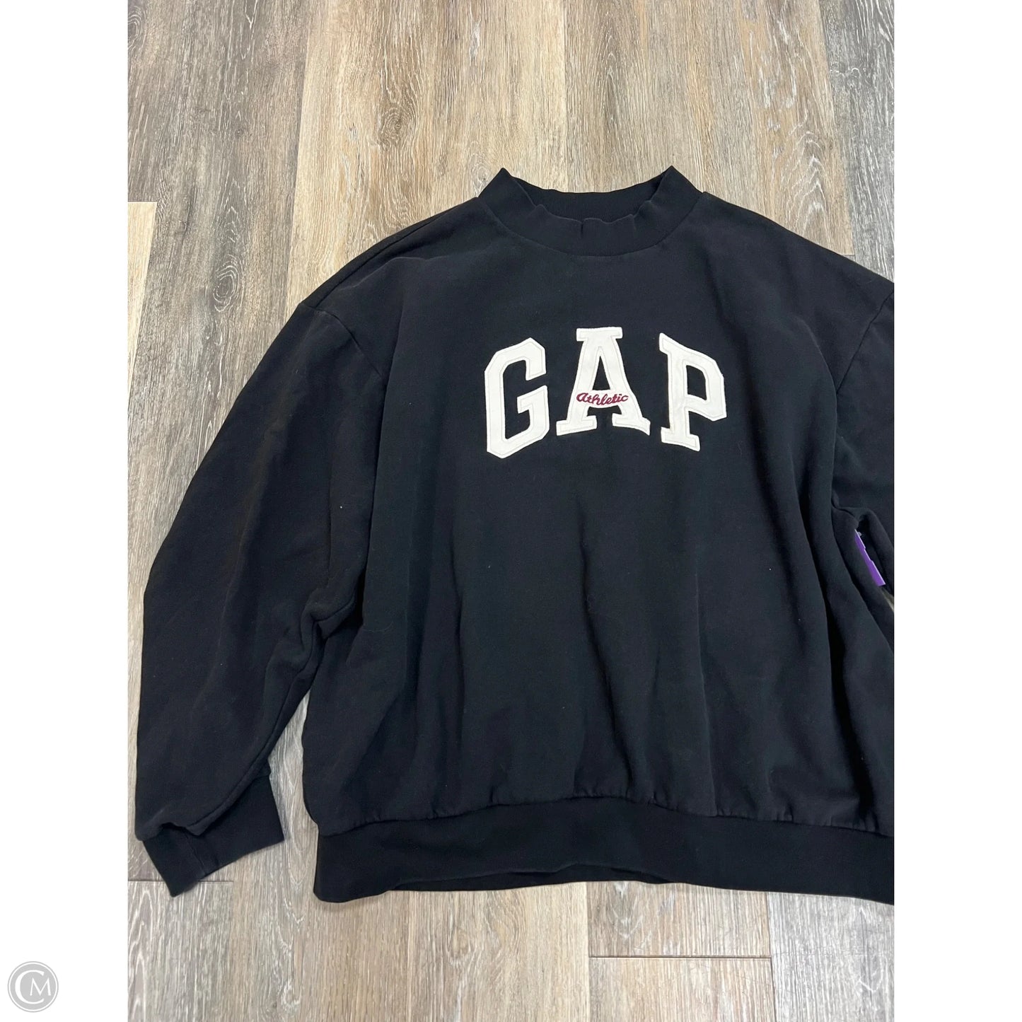 Athletic Sweatshirt Crewneck By Gap In Black, Size: Xl