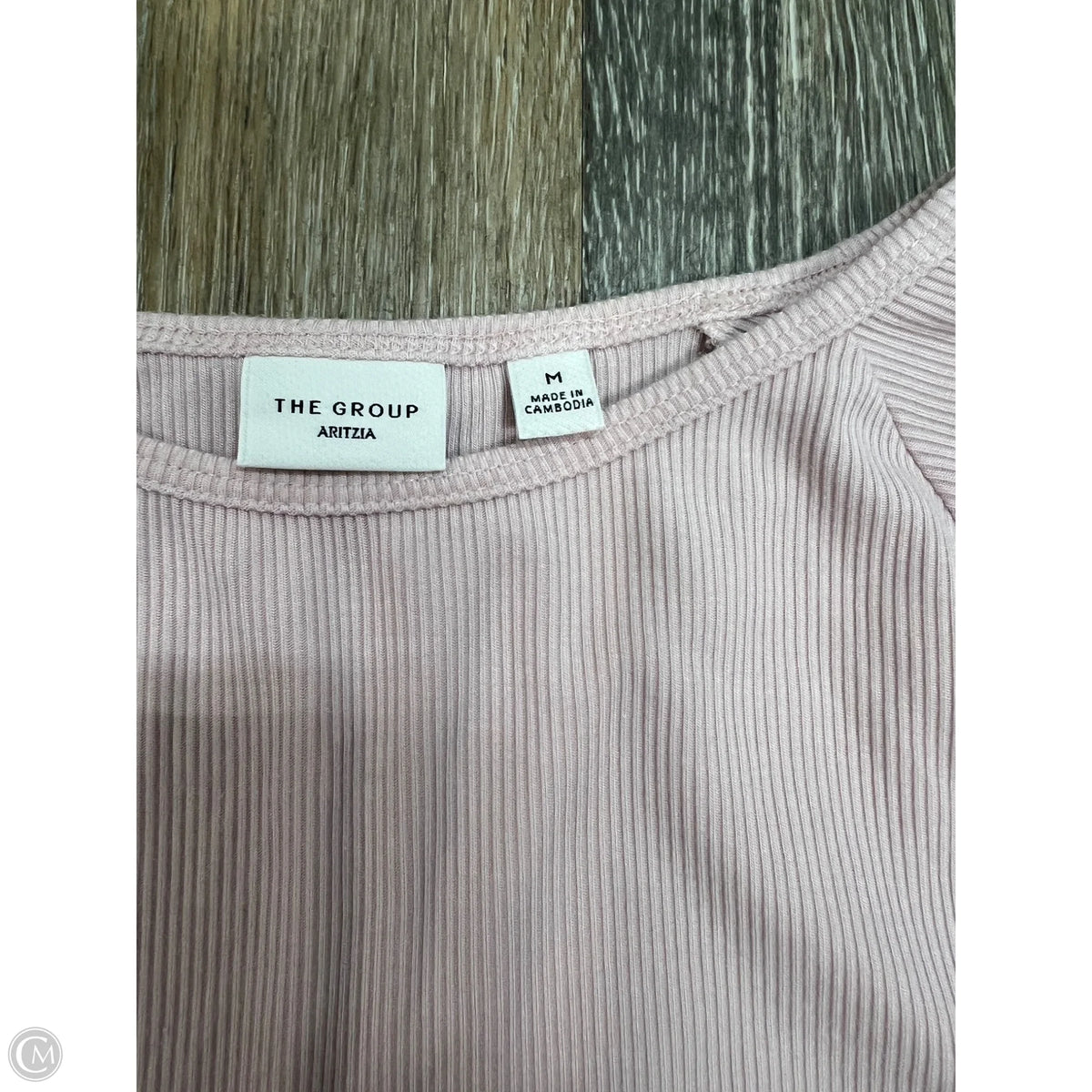 Top Short Sleeve By Aritzia In Pink, Size: M