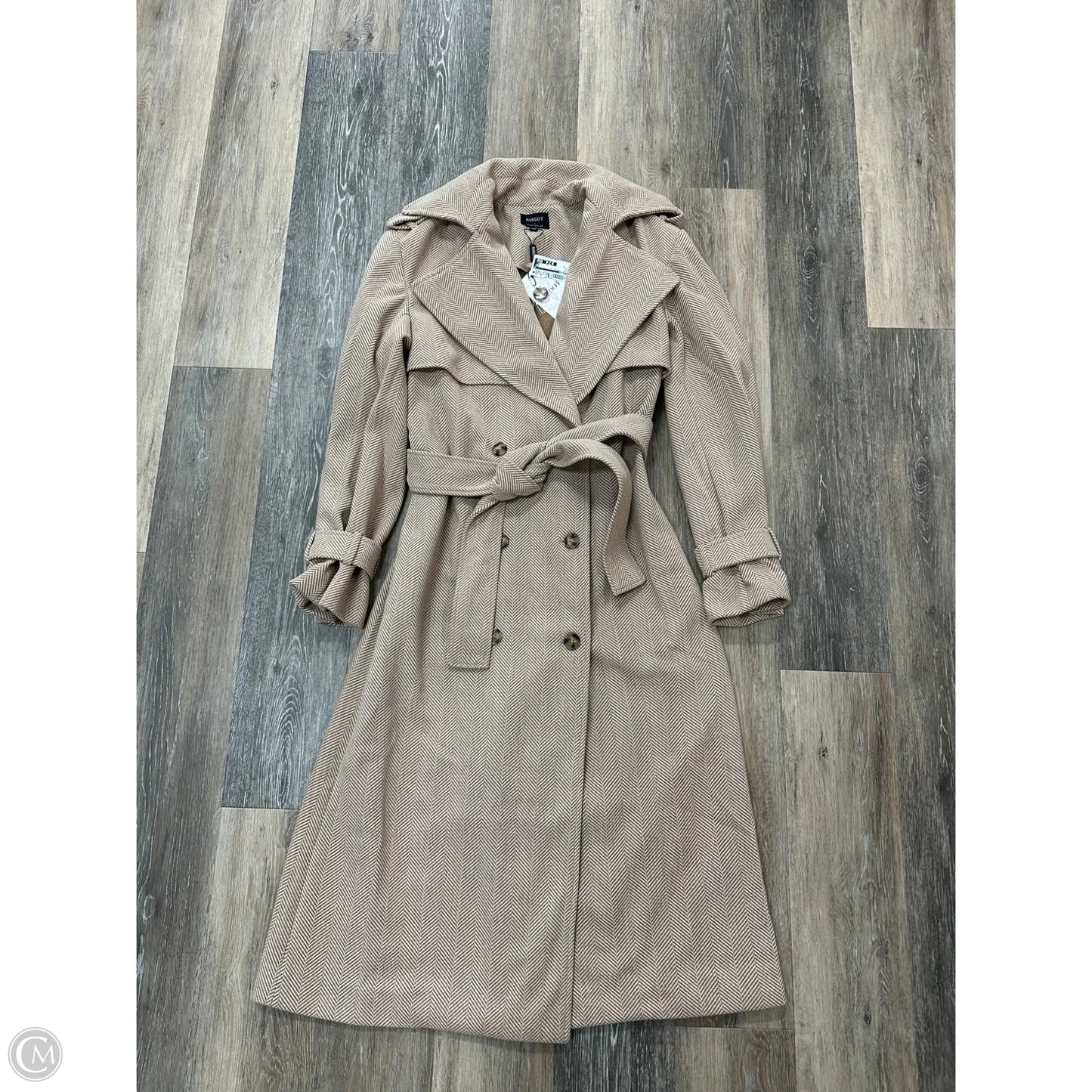 Coat Trench Coat By Bardot In Tan, Size: S