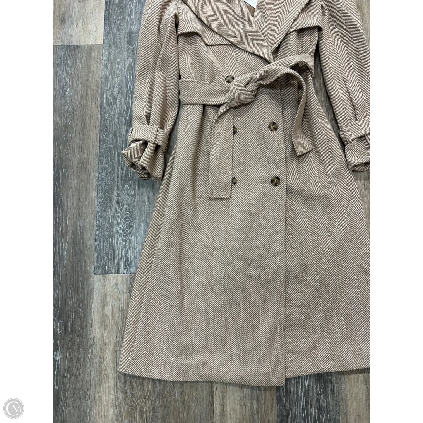 Coat Trench Coat By Bardot In Tan, Size: S
