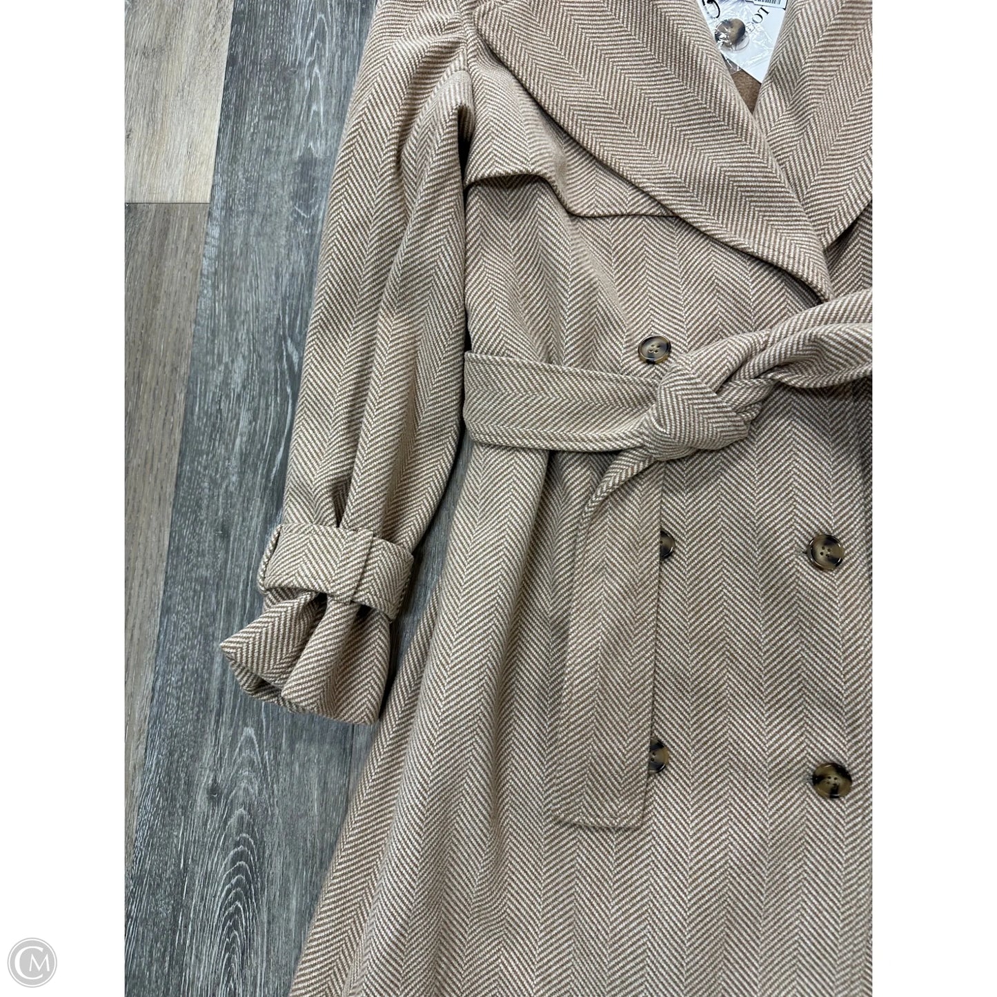 Coat Trench Coat By Bardot In Tan, Size: S