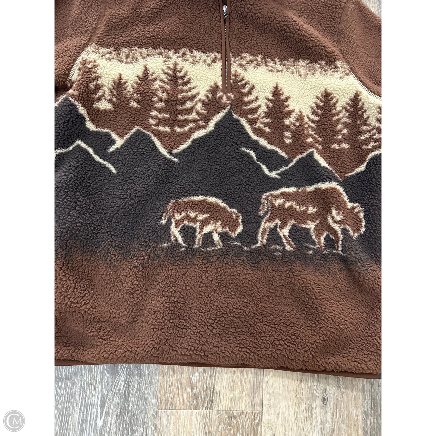 Jacket Fleece By Old Navy In Brown, Size: S