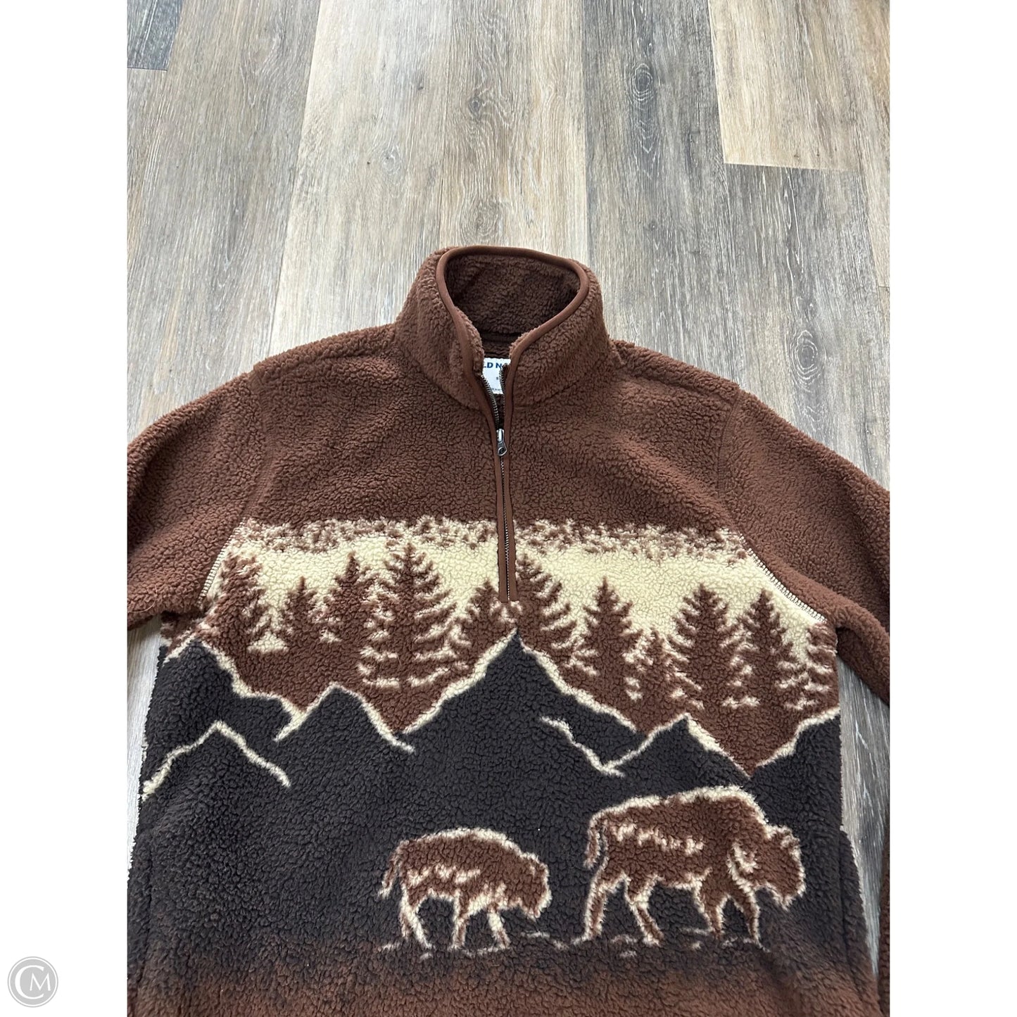 Jacket Fleece By Old Navy In Brown, Size: S