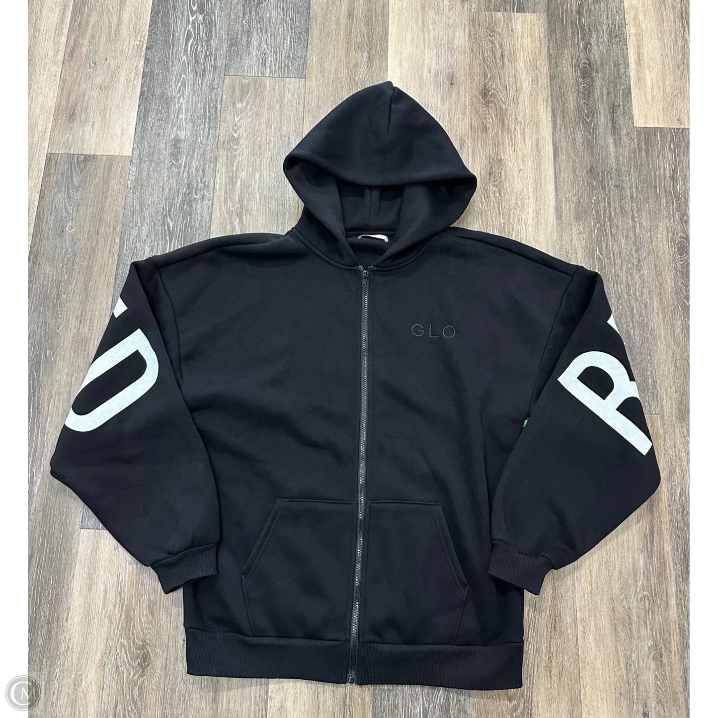 Sweatshirt Hoodie By Glo In Black, Size: S