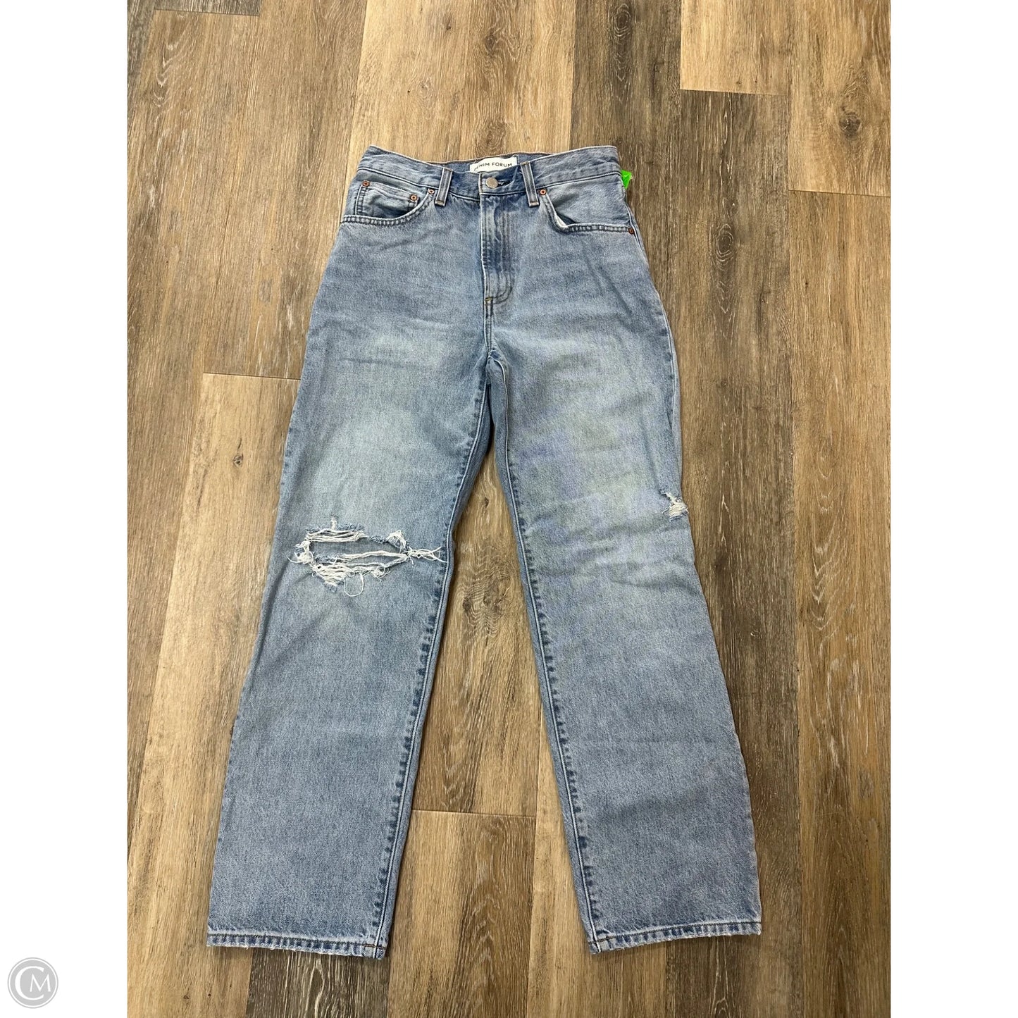 Jeans Straight By Denim Forum In Blue Denim, Size: 2
