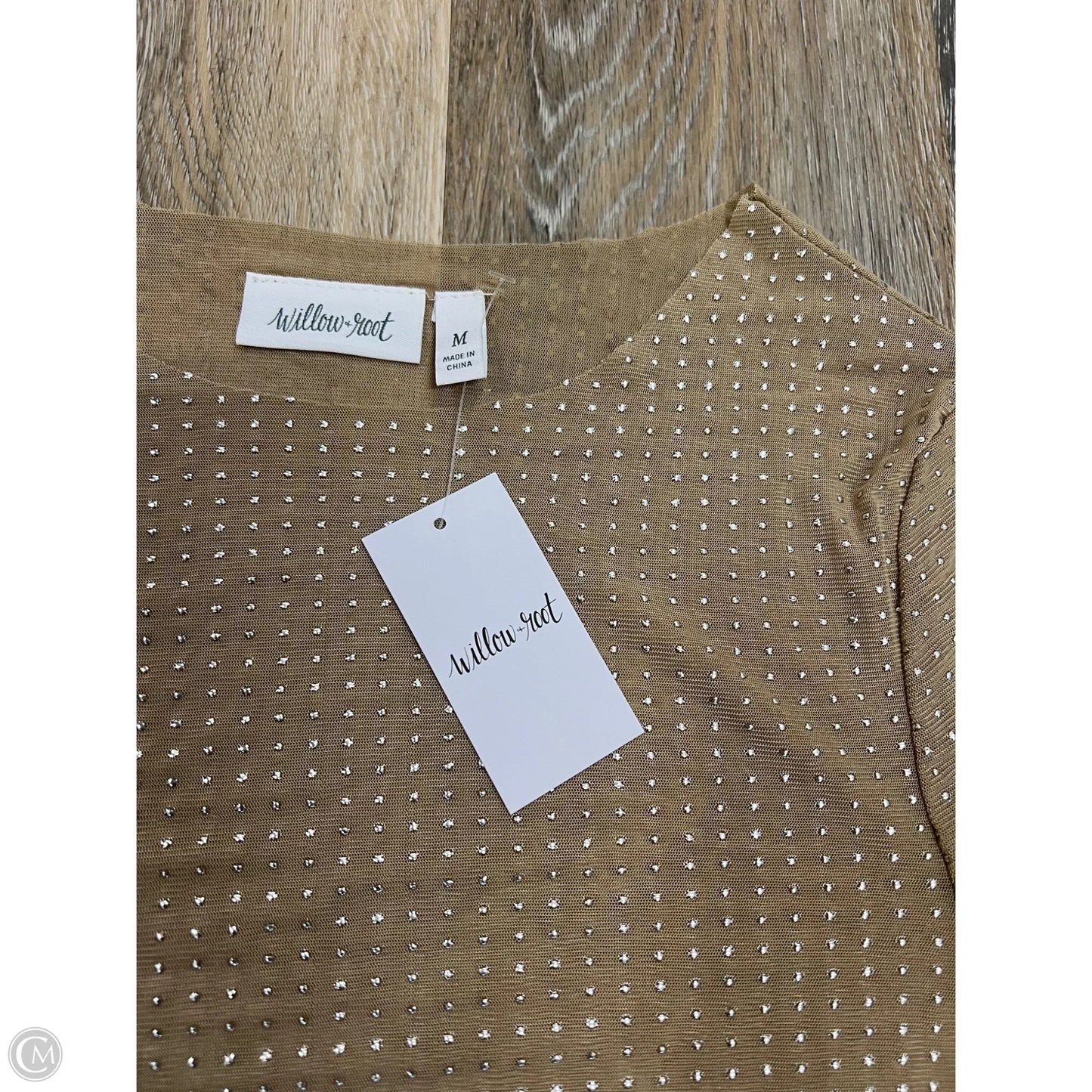 Top Long Sleeve By Willow & Root In Tan, Size: M