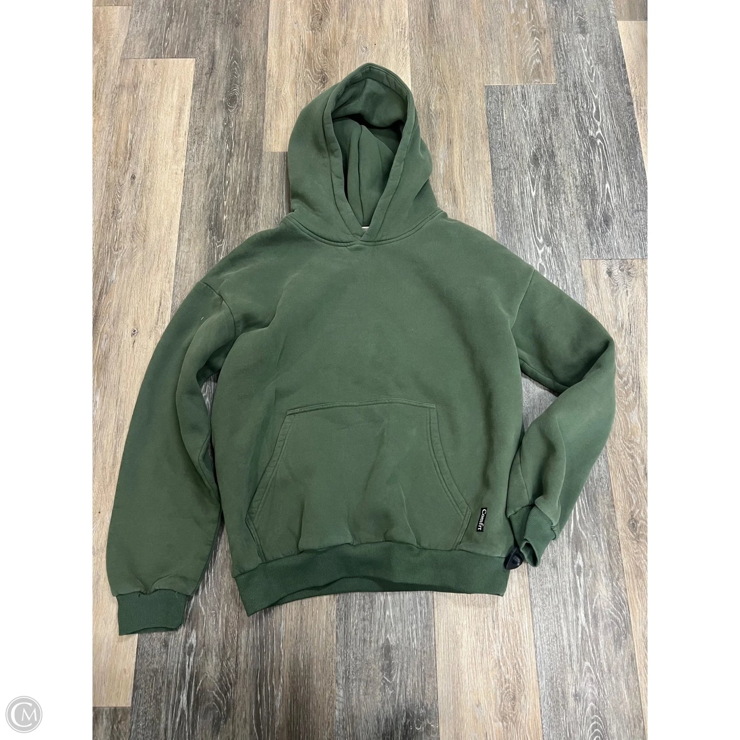 Athletic Sweatshirt Hoodie By Comfrt In Green, Size: L