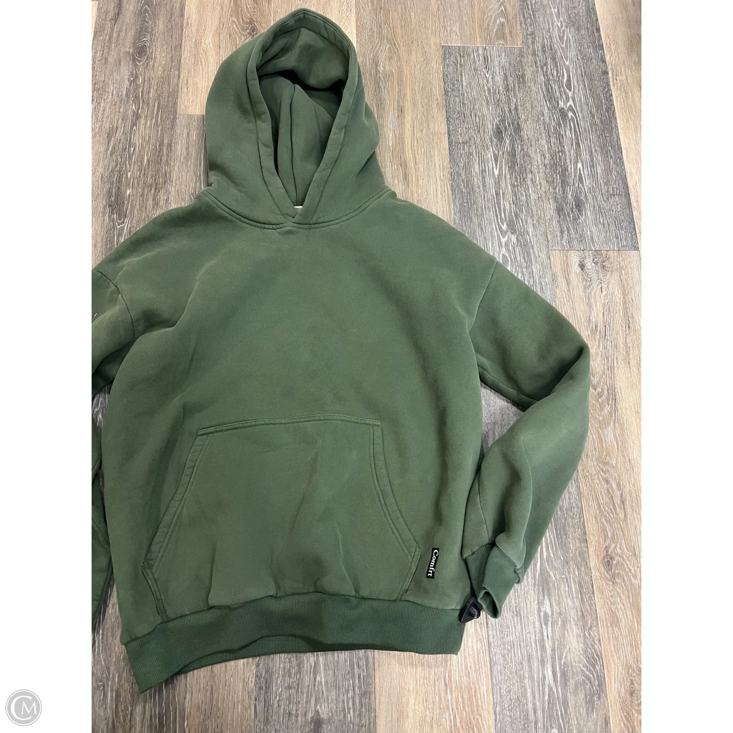 Athletic Sweatshirt Hoodie By Comfrt In Green, Size: L