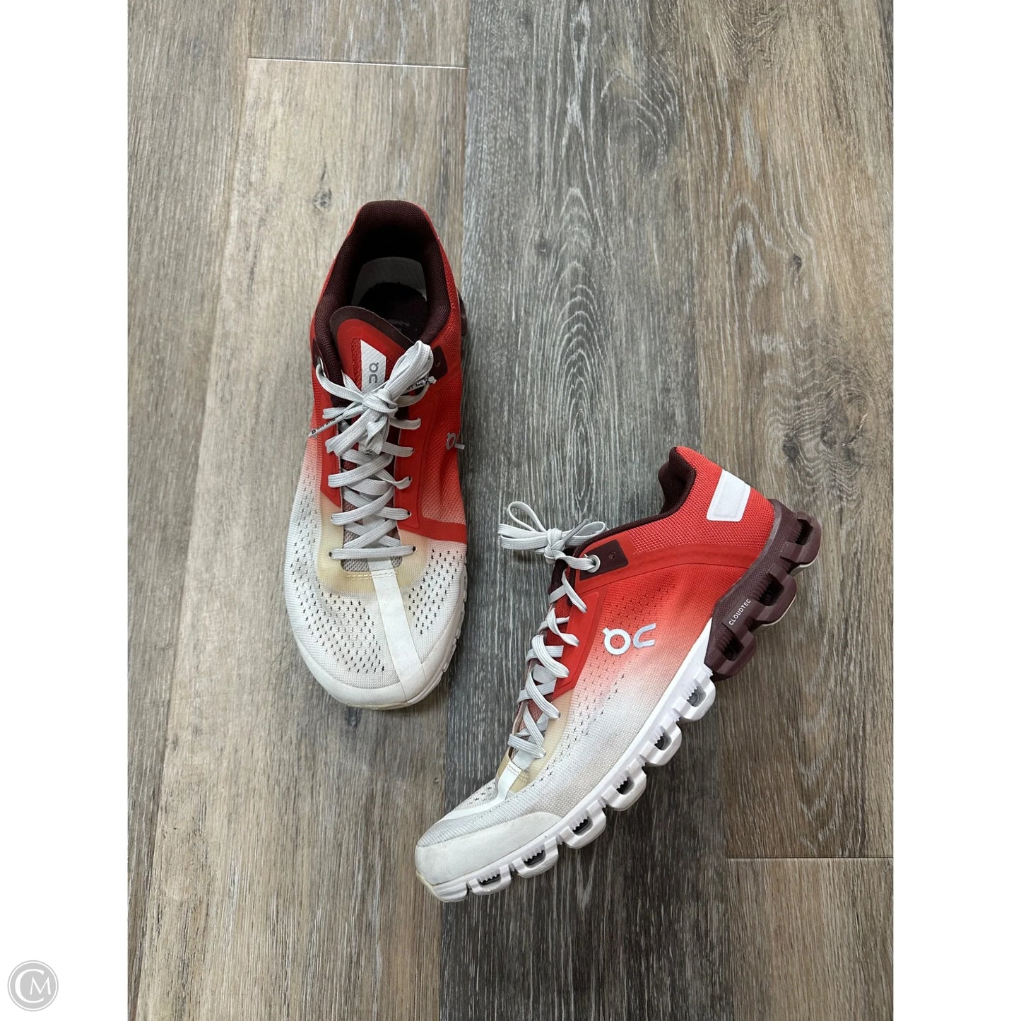 Shoes Athletic By On Cloud In Orange & White, Size: 8