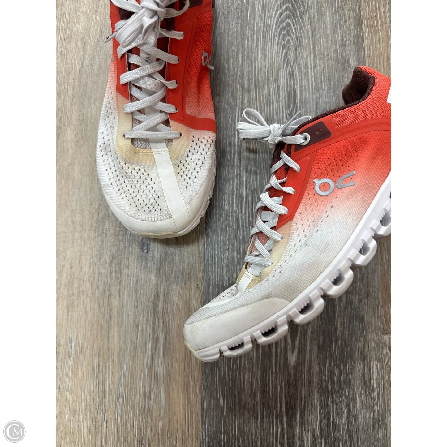 Shoes Athletic By On Cloud In Orange & White, Size: 8