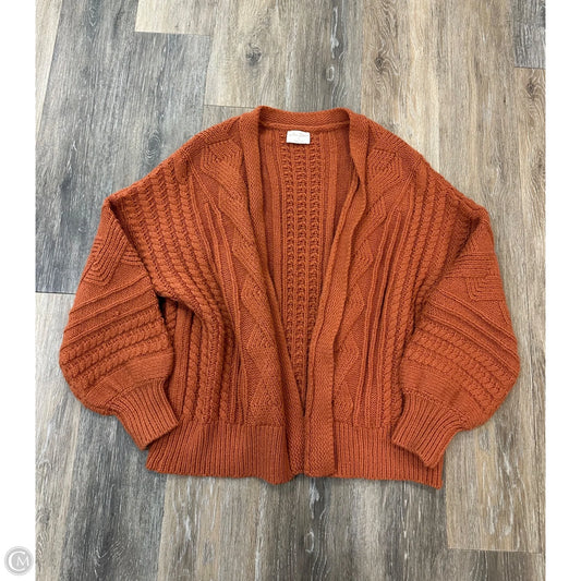Sweater Cardigan By Allie Rose In Orange, Size: S