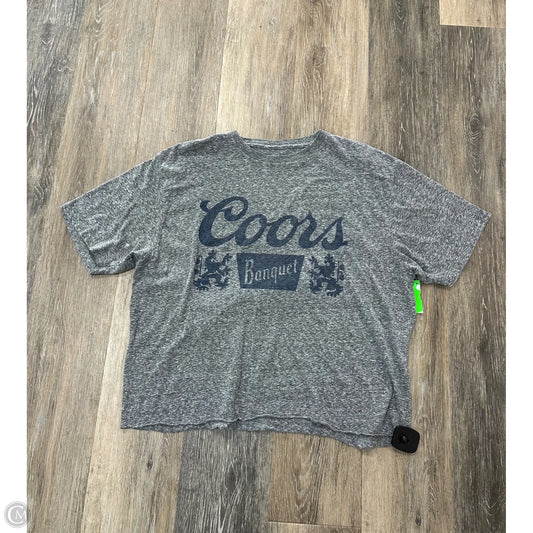 Top Short Sleeve By Coors In Grey, Size: L