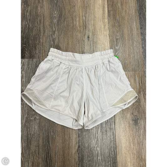 Athletic Shorts By Lululemon In White, Size: 4