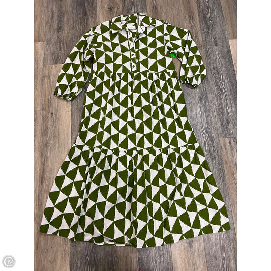 Dress Casual Maxi By Maeve In Green & White, Size: S
