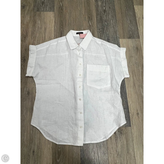 Blouse Short Sleeve By Quince In White, Size: M