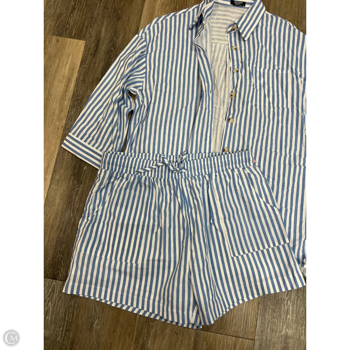 Shorts Set By Zeagoo In Striped Pattern, Size: Xl