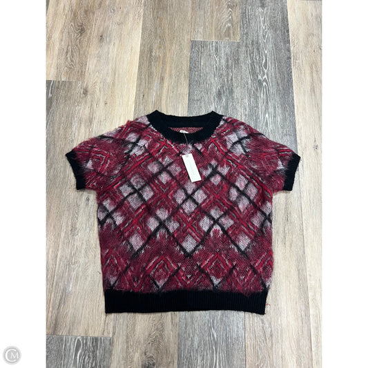 Sweater Short Sleeve By Pilcro In Red, Size: M
