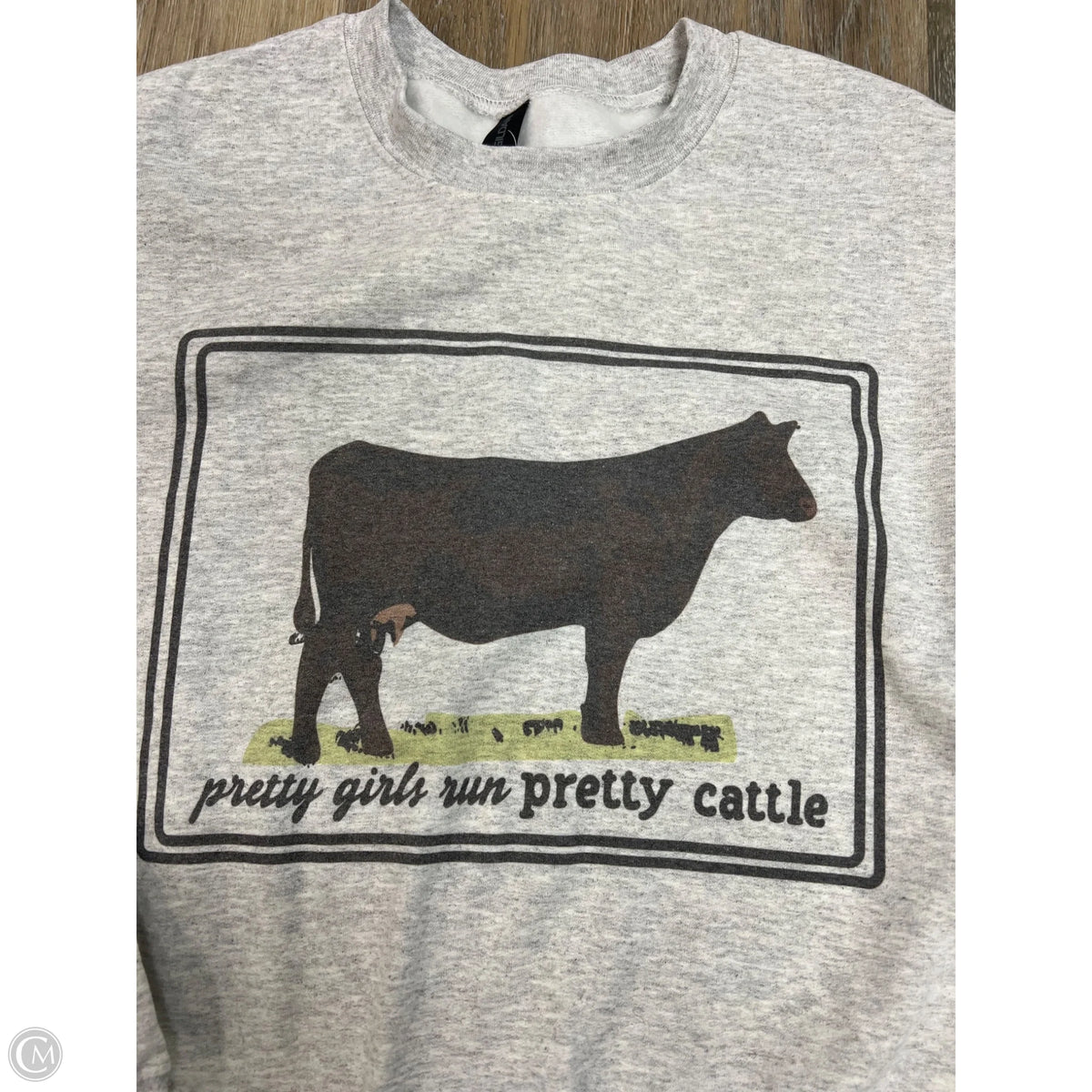 Sweatshirt Crewneck By Gildan In Grey, Size: M