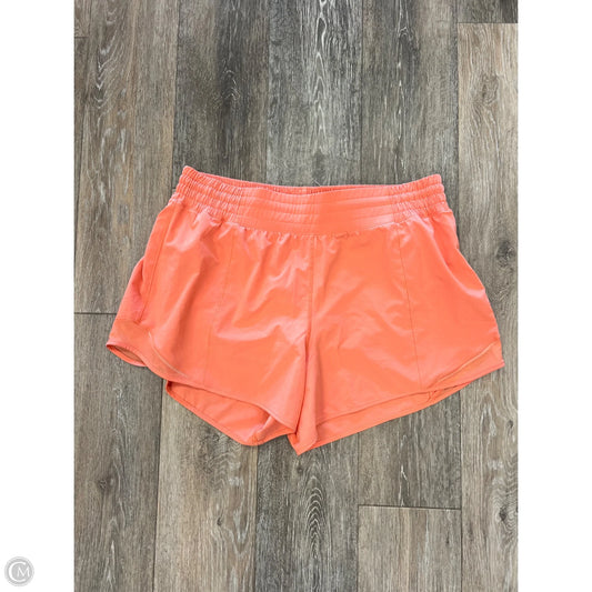 Athletic Shorts By Lululemon In Orange, Size: 14