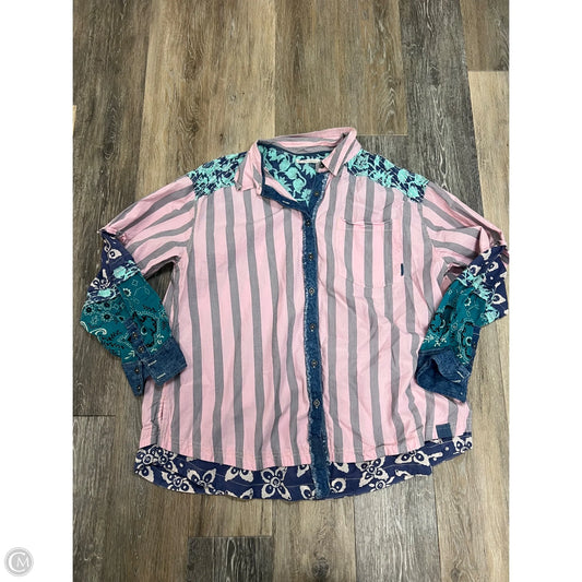 Blouse Long Sleeve By We The Free In Pink, Size: S