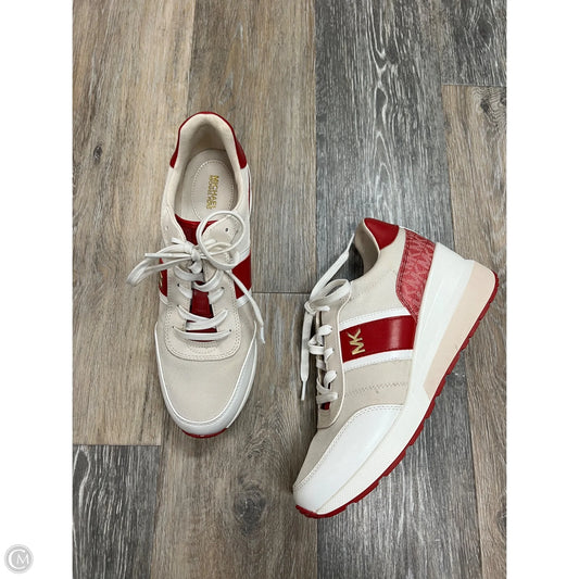 Shoes Designer By Michael Kors In Red & White, Size: 10