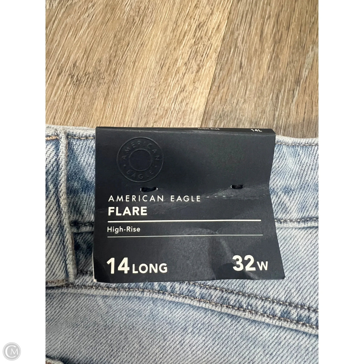 Jeans Flared By American Eagle In Blue Denim, Size: 14