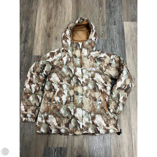 Coat Puffer & Quilted By The North Face In Green & Tan, Size: S