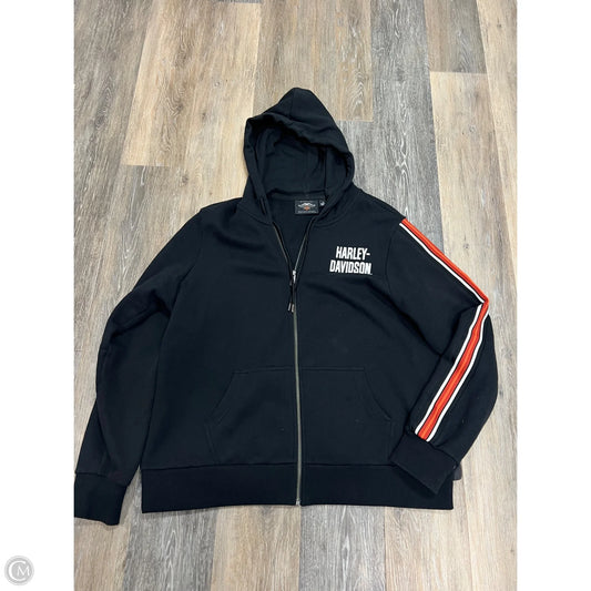 Sweatshirt Hoodie By Harley Davidson In Black, Size: 1x