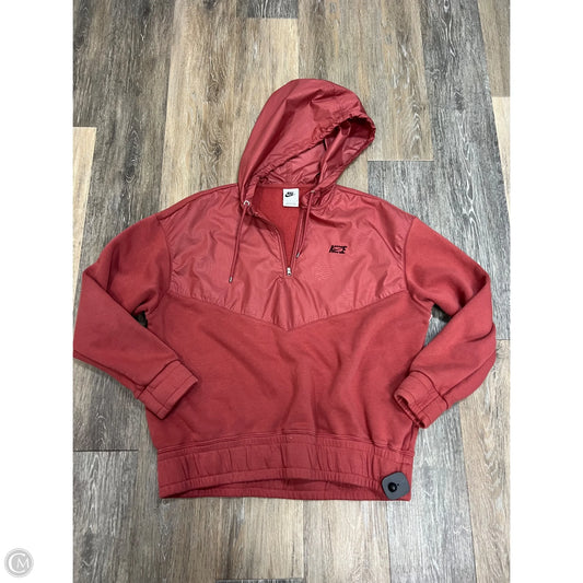 Athletic Sweatshirt Hoodie By Nike Apparel In Red, Size: S