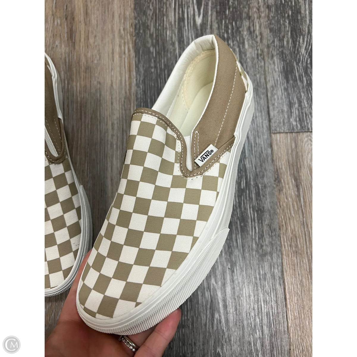 Shoes Flats By Vans In Checkered Pattern, Size: 8.5