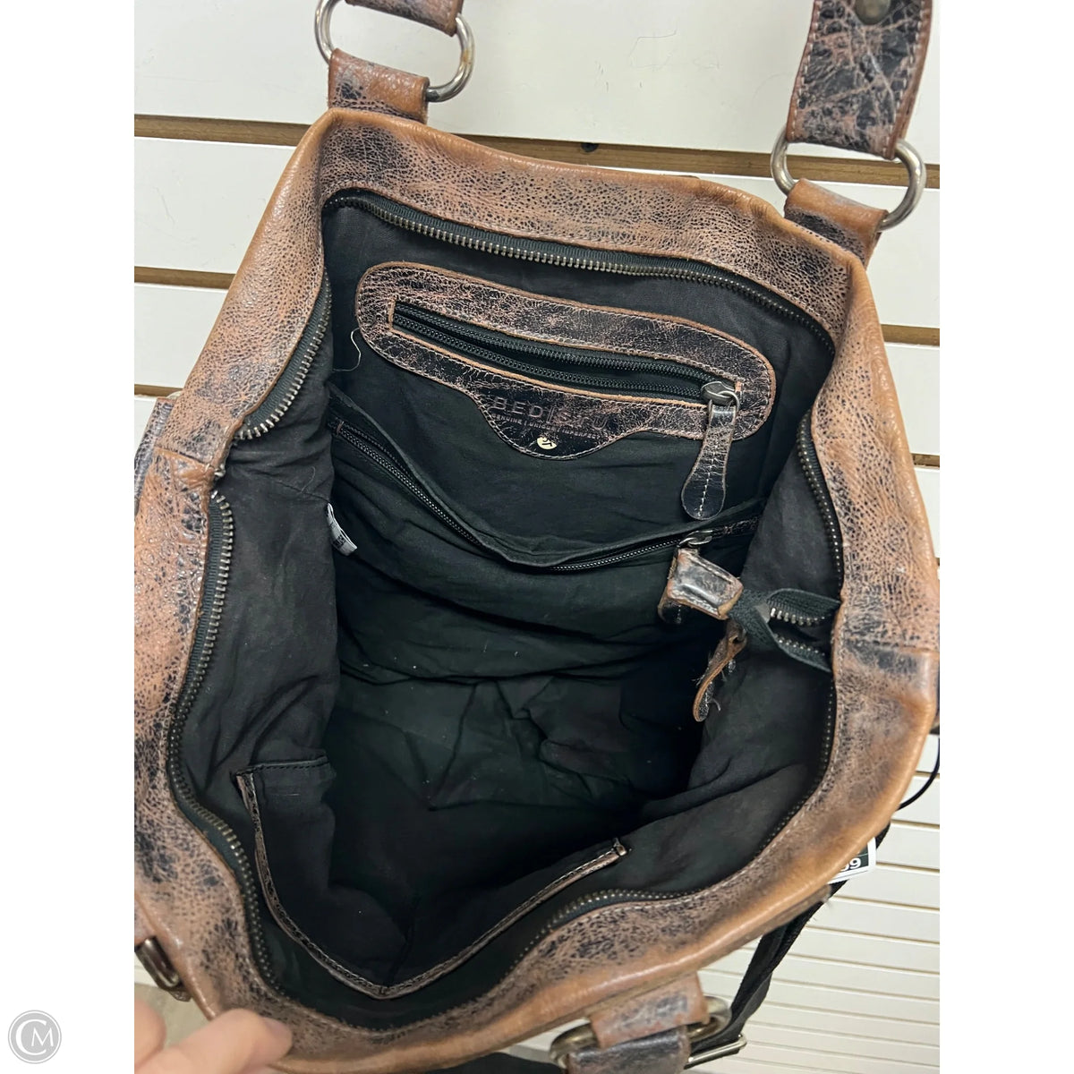Handbag Leather By Bed Stu, Size: Medium