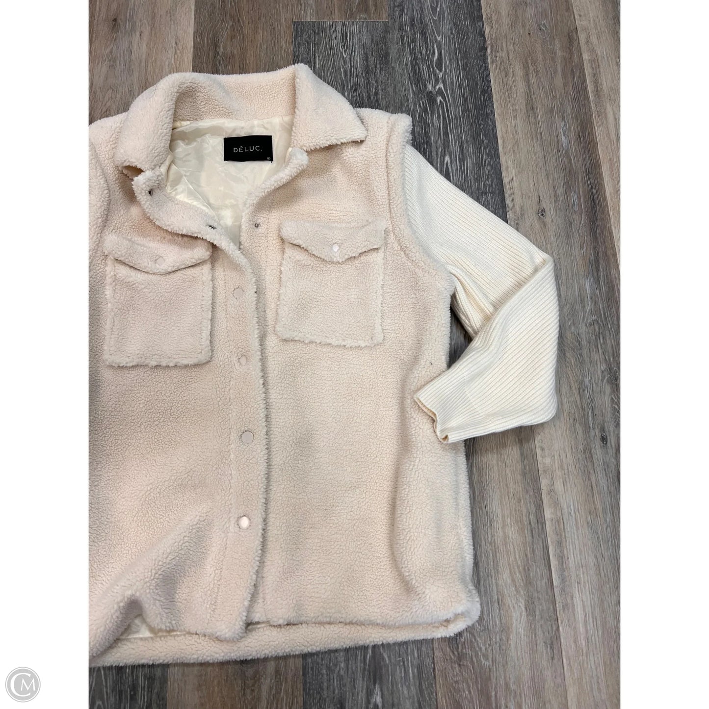 Jacket Faux Fur & Sherpa By Dèluc In Cream, Size: S