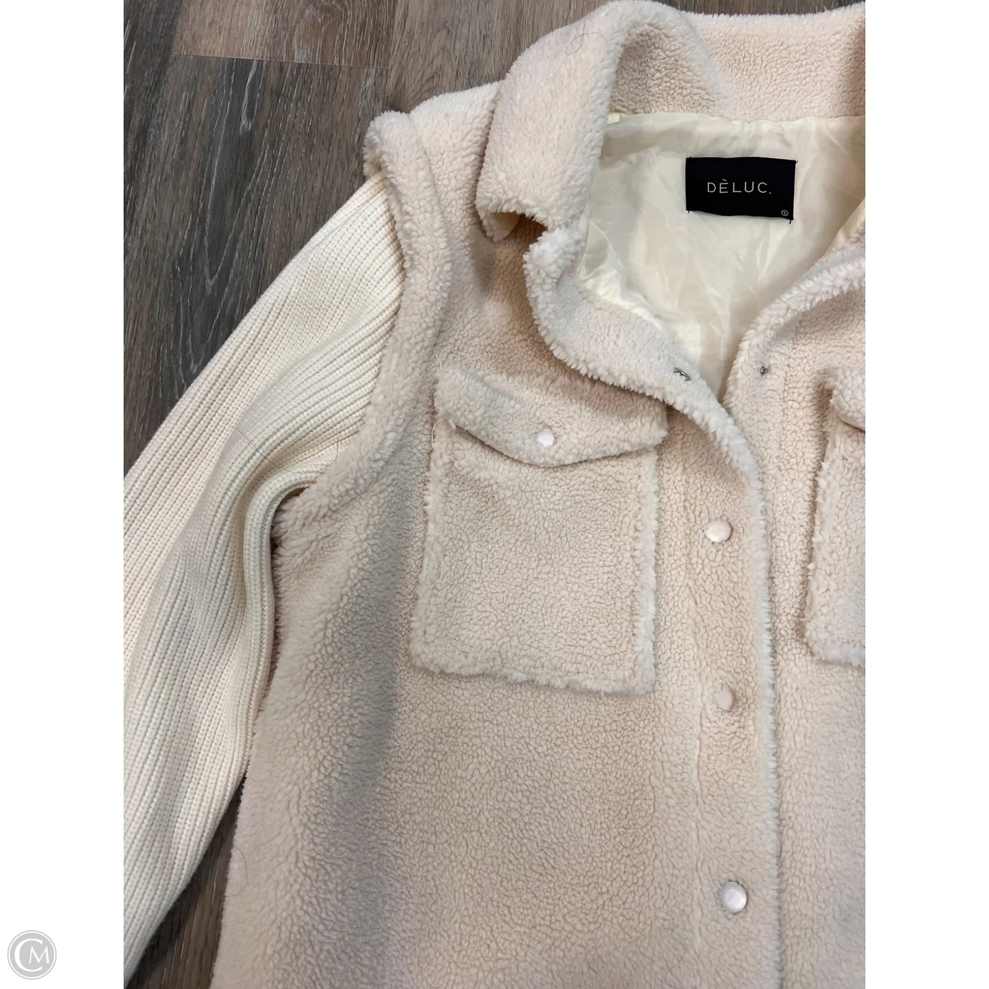 Jacket Faux Fur & Sherpa By Dèluc In Cream, Size: S