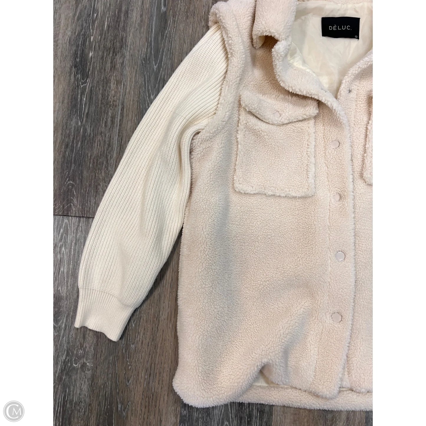 Jacket Faux Fur & Sherpa By Dèluc In Cream, Size: S