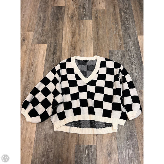 Sweater By J. NNA In Black & White, Size: L