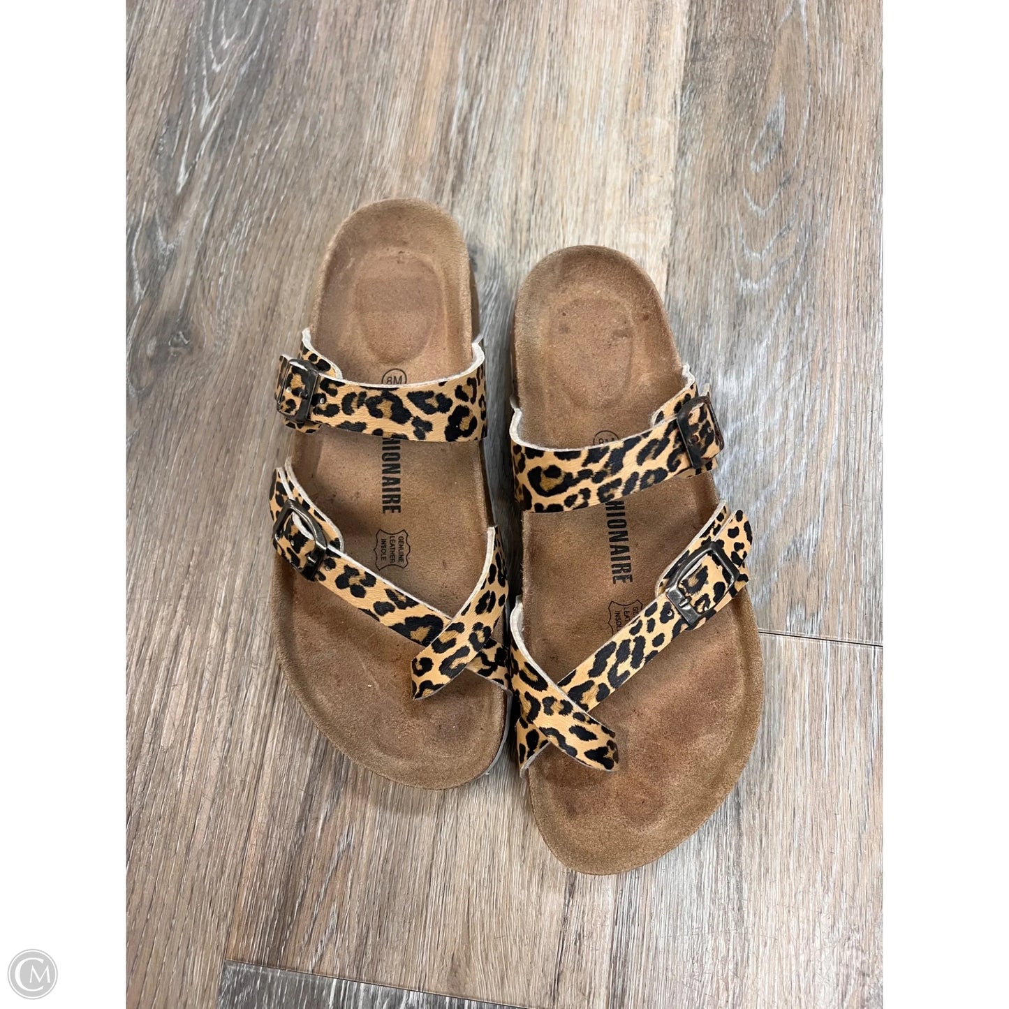 Sandals Flats By Cushionaire In Animal Print, Size: 8