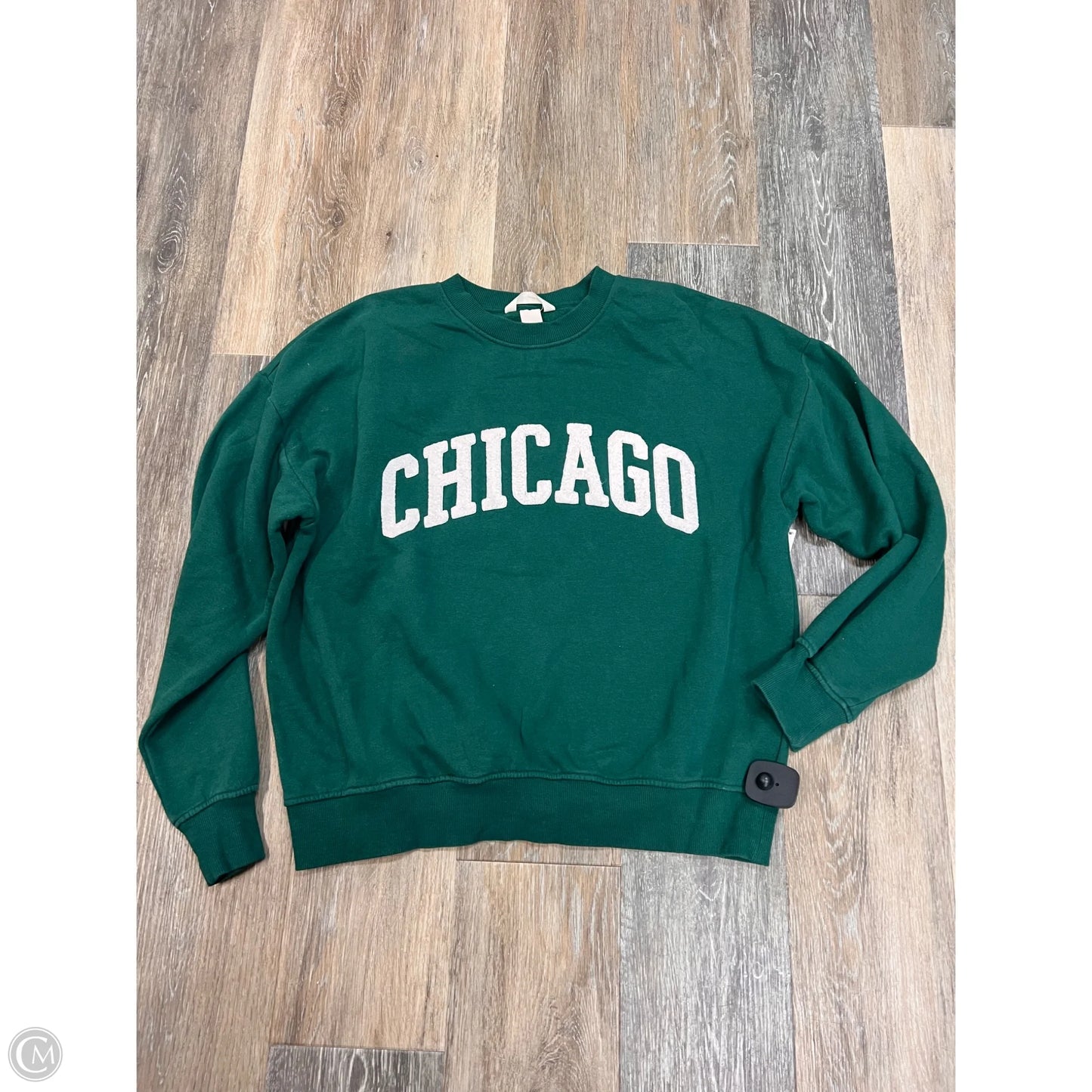 Sweatshirt Crewneck By H&m In Green, Size: S