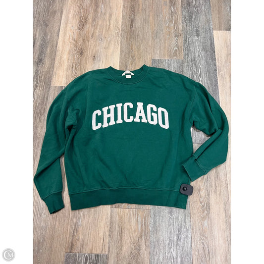 Sweatshirt Crewneck By H&m In Green, Size: S
