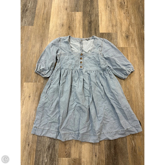 Dress Casual Midi By Wishlist In Blue Denim, Size: M
