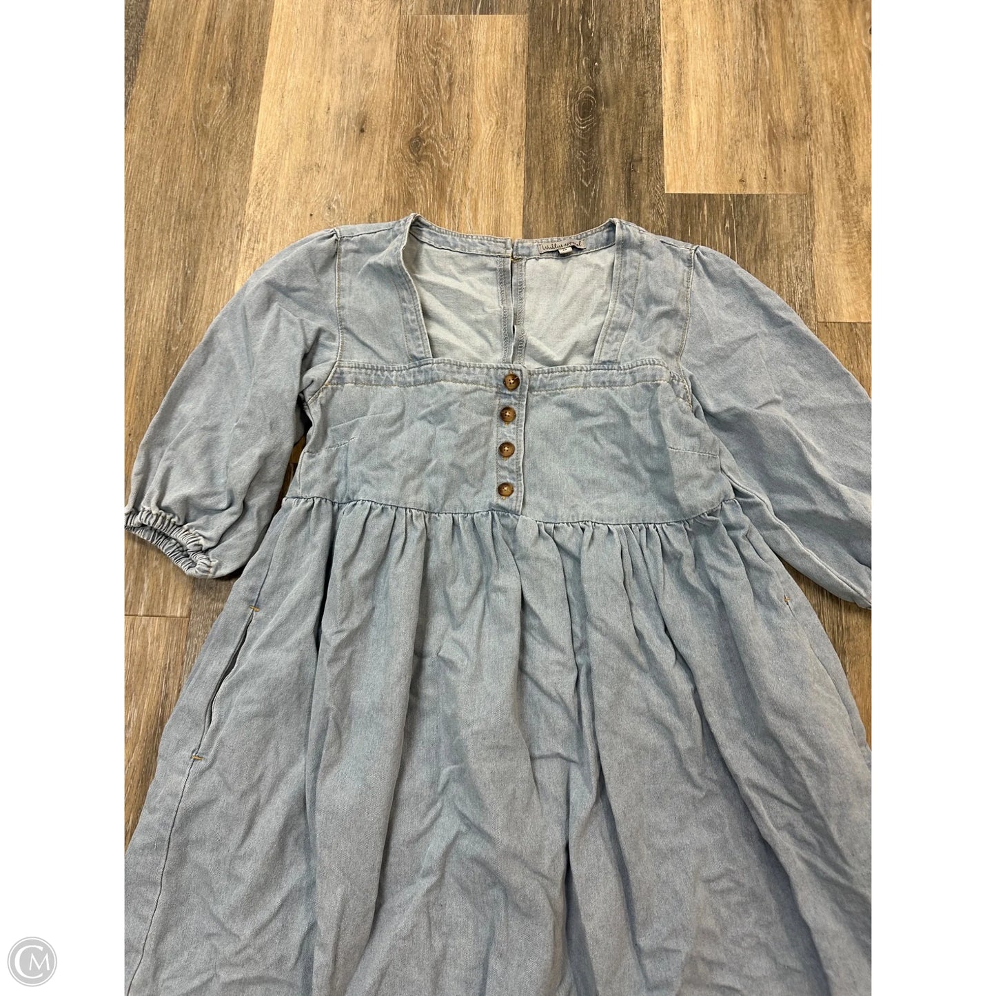 Dress Casual Midi By Wishlist In Blue Denim, Size: M
